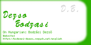 dezso bodzasi business card