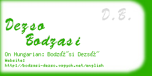 dezso bodzasi business card